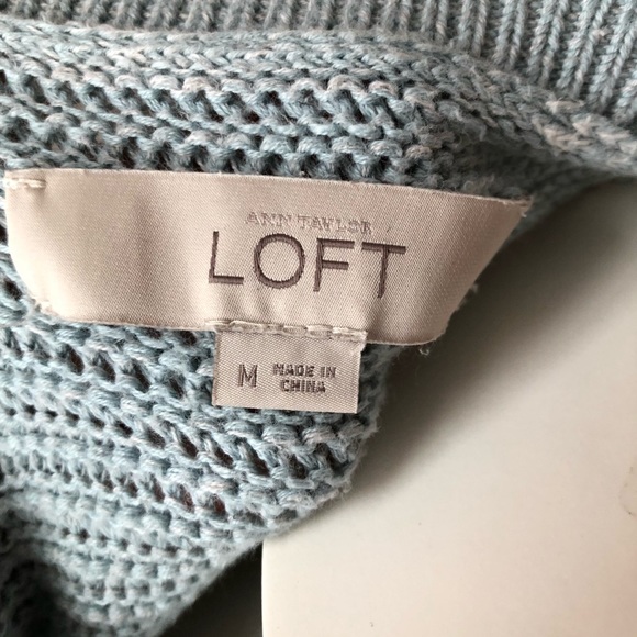 LOFT soft blue/gray sweater NWOT - Picture 4 of 5